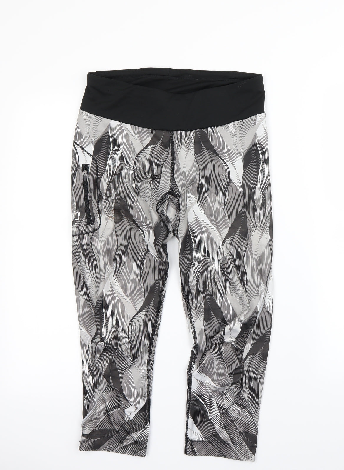 DECATHLON Womens Multicoloured   Cropped Leggings Size S L19 in