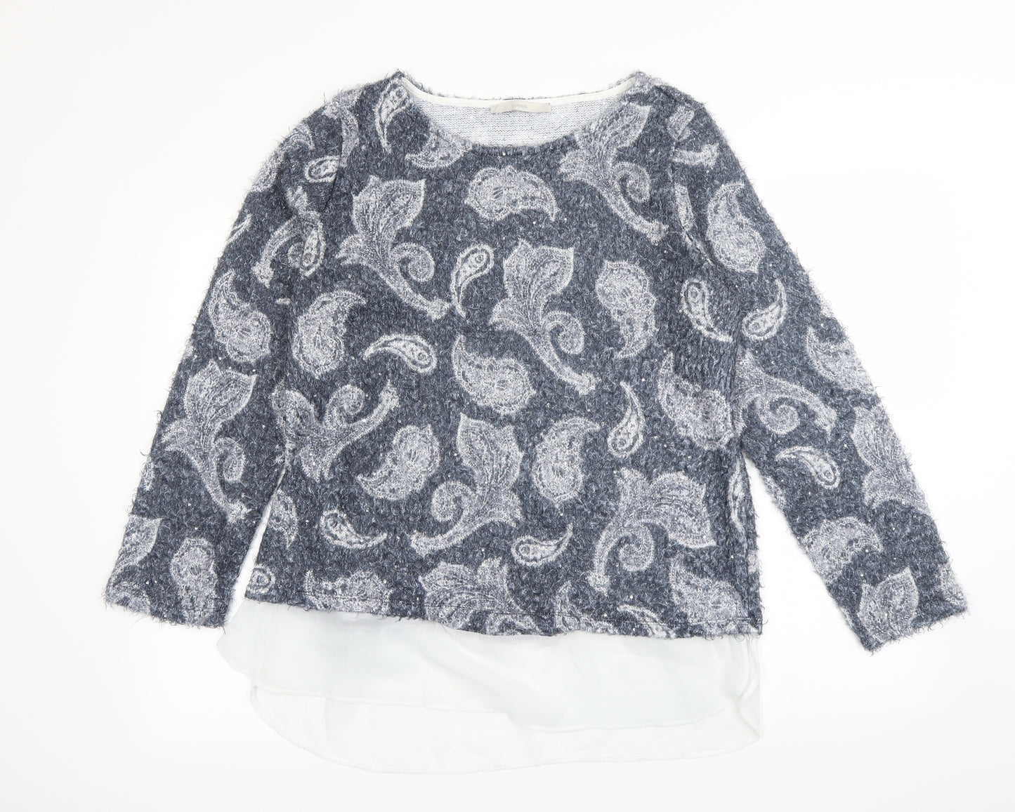 George Womens Blue Fair Isle  Pullover Jumper Size 18