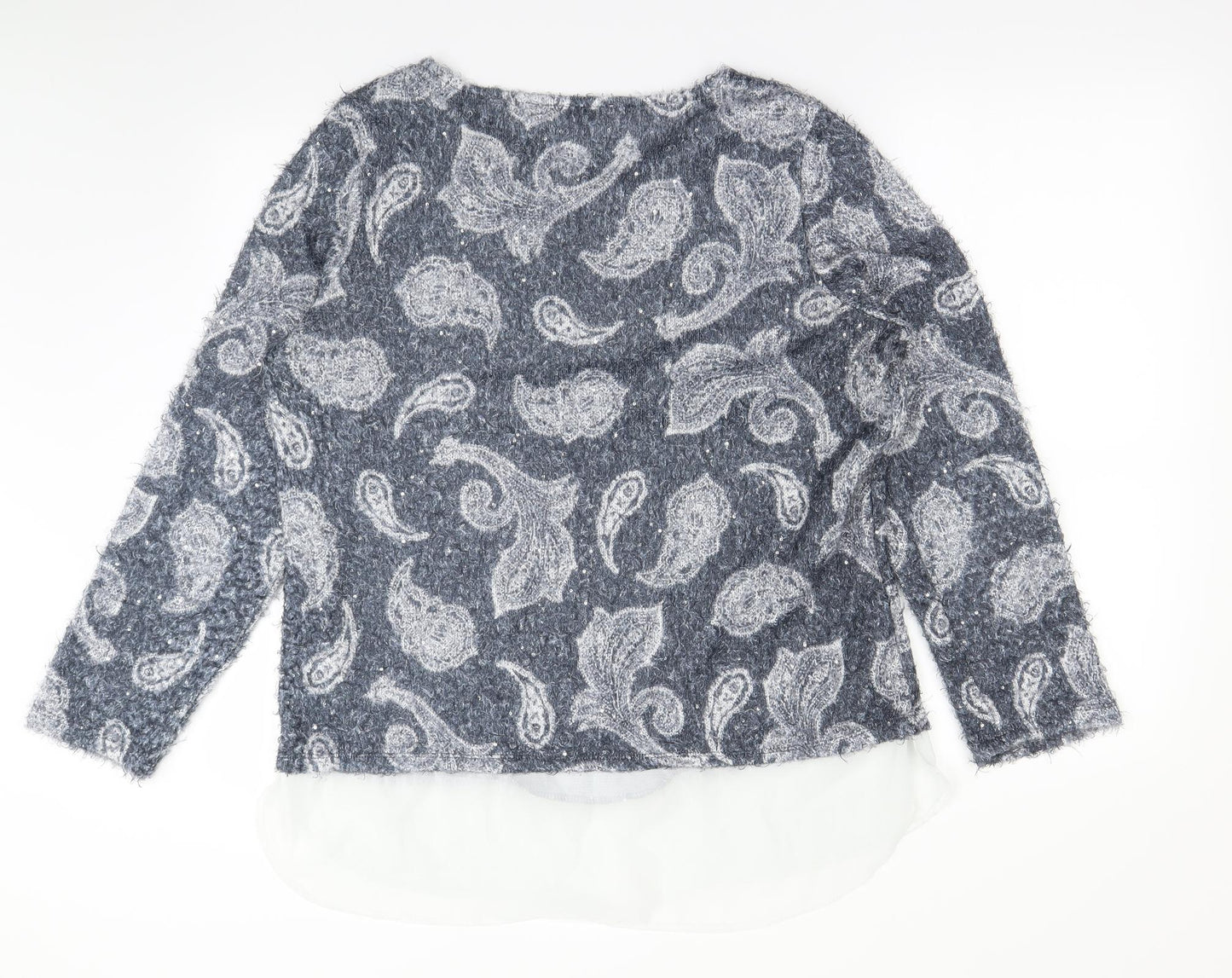 George Womens Blue Fair Isle  Pullover Jumper Size 18