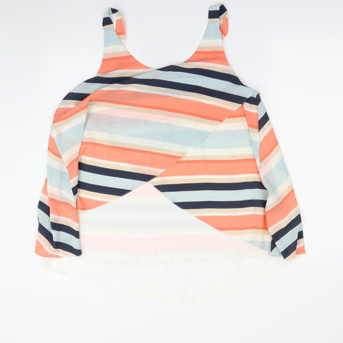 Nutmeg Womens Multicoloured Striped  Camisole Tank Size 14