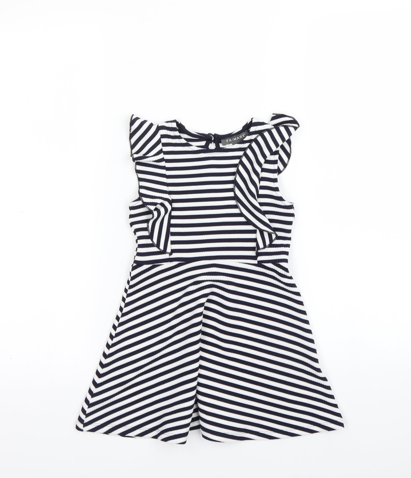 Primark Girls Blue Striped  Fit & Flare  Size 3-4 Years