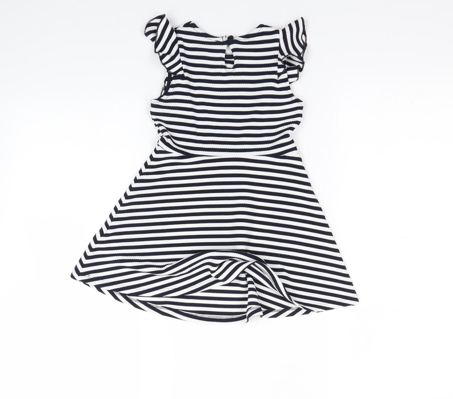 Primark Girls Blue Striped  Fit & Flare  Size 3-4 Years