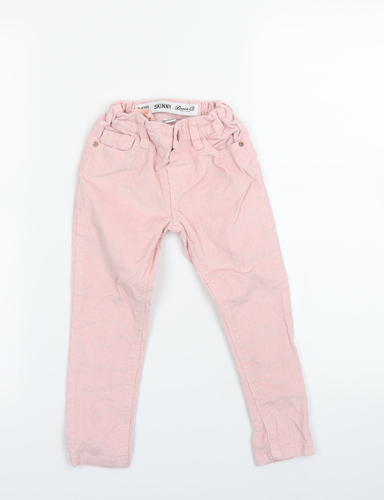 denim&co Girls Pink   Skinny Jeans Size 4 Years