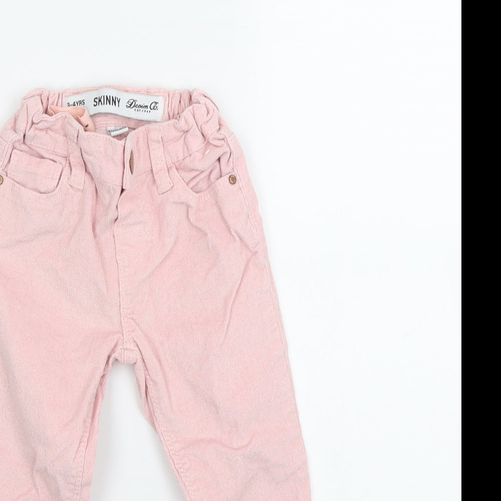 denim&co Girls Pink   Skinny Jeans Size 4 Years
