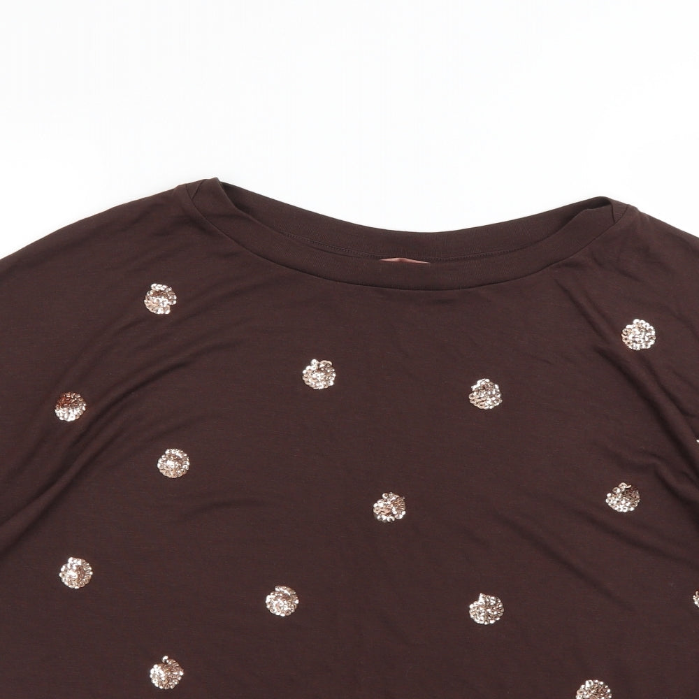 NEXT Womens Brown   Basic T-Shirt Size 10