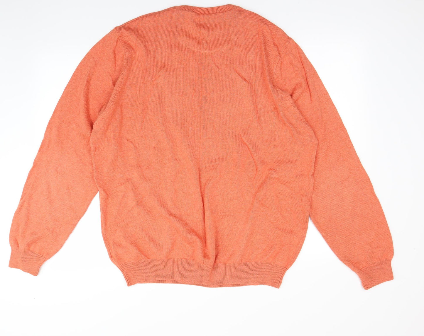 m&S Mens Orange   Pullover Jumper Size XL