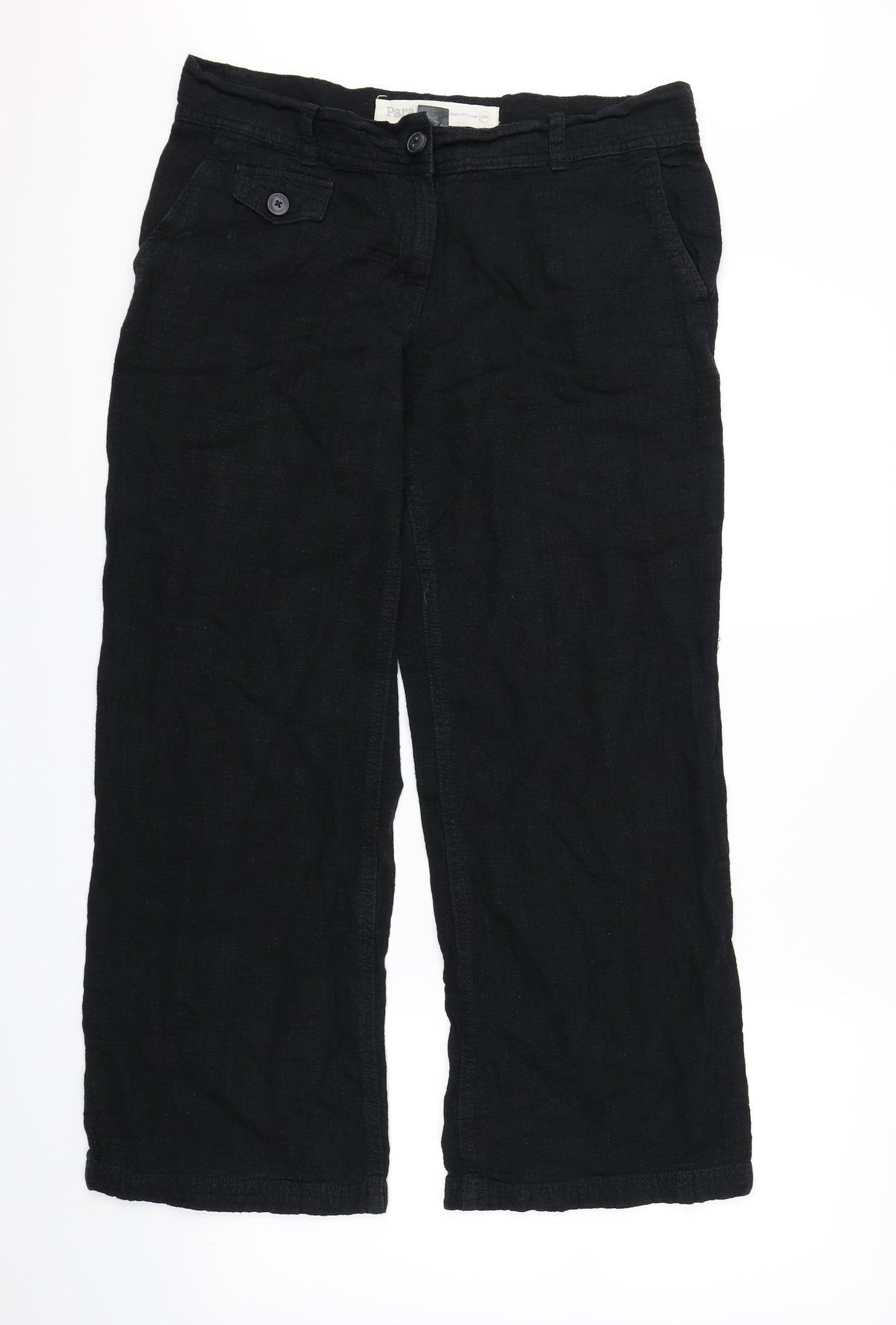 NEXT Womens Black   Trousers  Size 12 L27 in