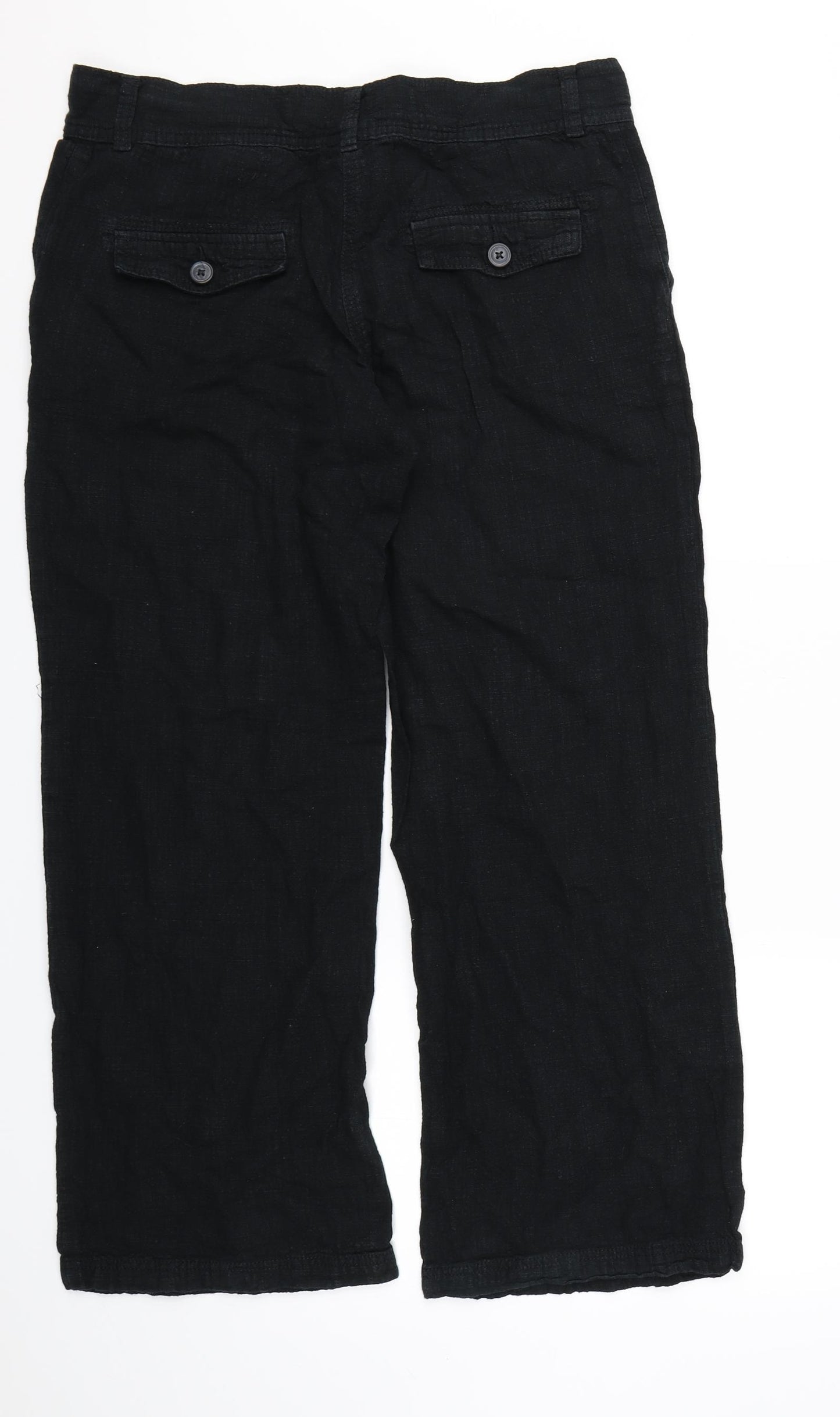 NEXT Womens Black   Trousers  Size 12 L27 in