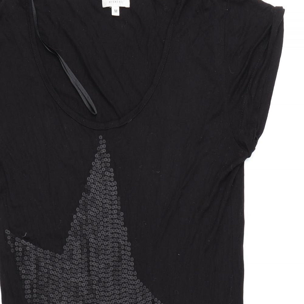 Linea Womens Black   Basic T-Shirt Size M