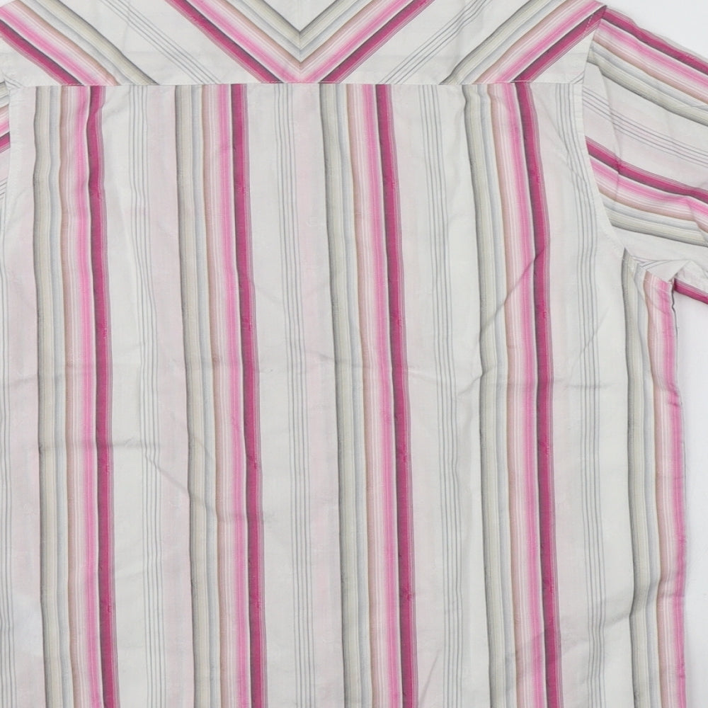 Ted Baker Boys White Striped  Basic Button-Up Size 10 Years