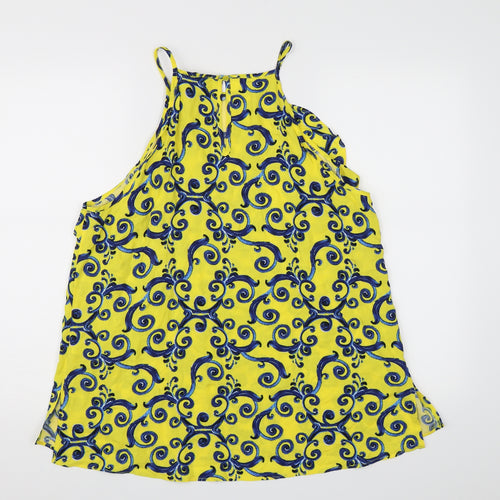 Papaya Womens Yellow Floral  Camisole Tank Size 18