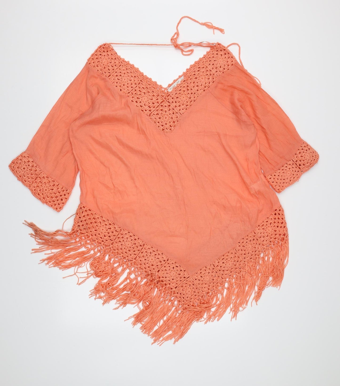 F&F Womens Orange   Kimono Blouse Size L
