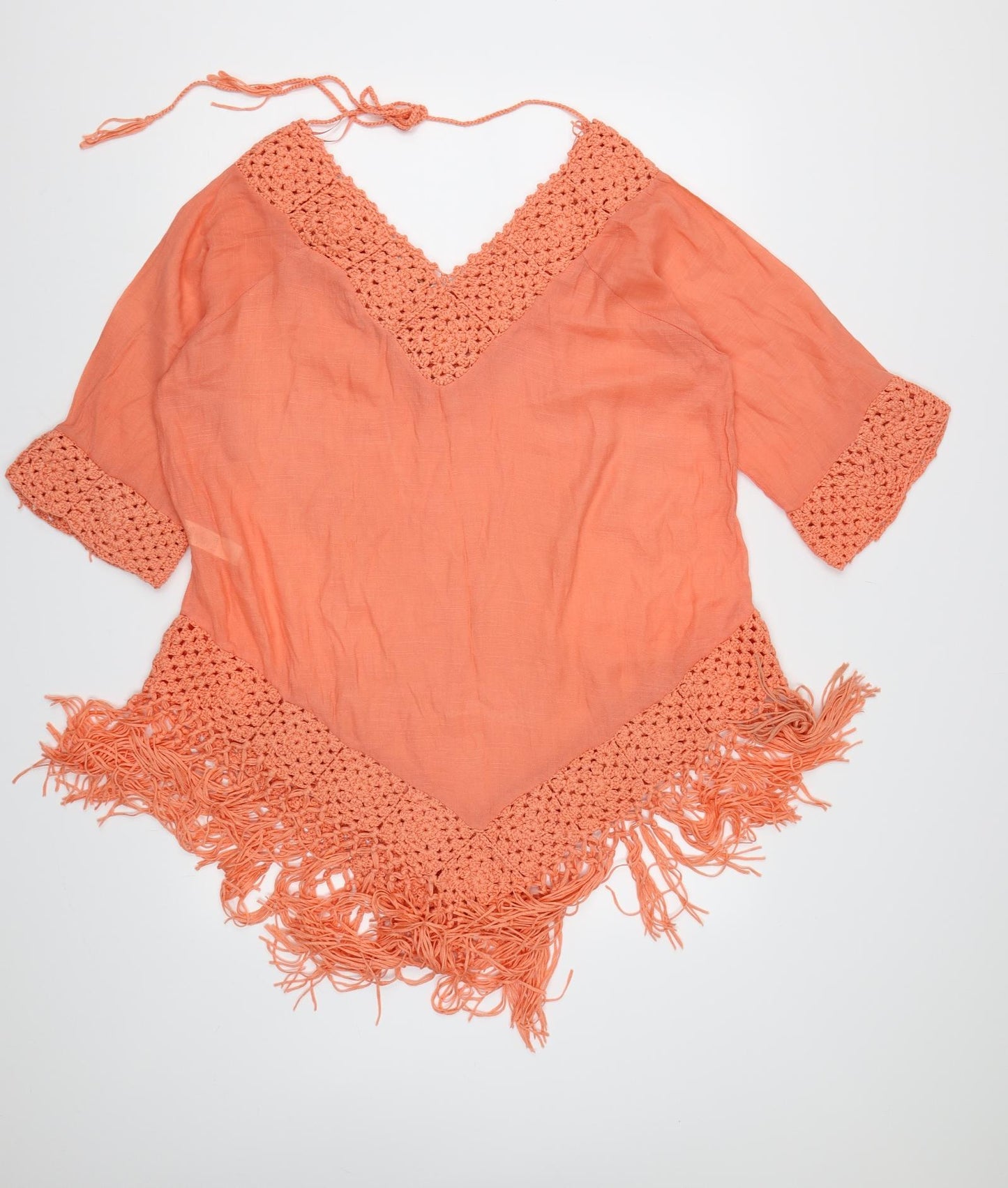 F&F Womens Orange   Kimono Blouse Size L