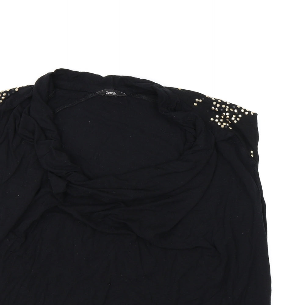 George Womens Black   Basic Blouse Size 16