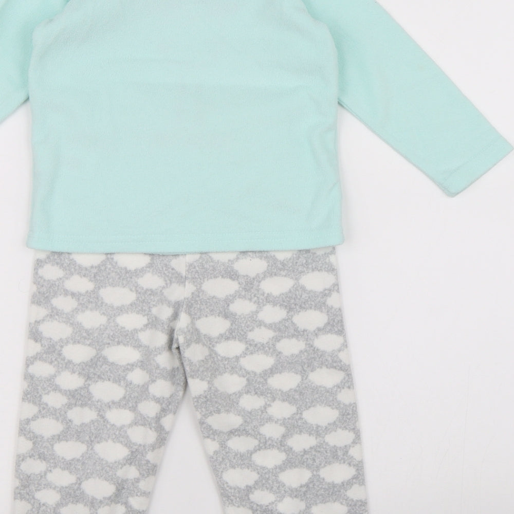 Young Dimension Girls Blue  Fleece Top Pyjama Set Size 2-3 Years