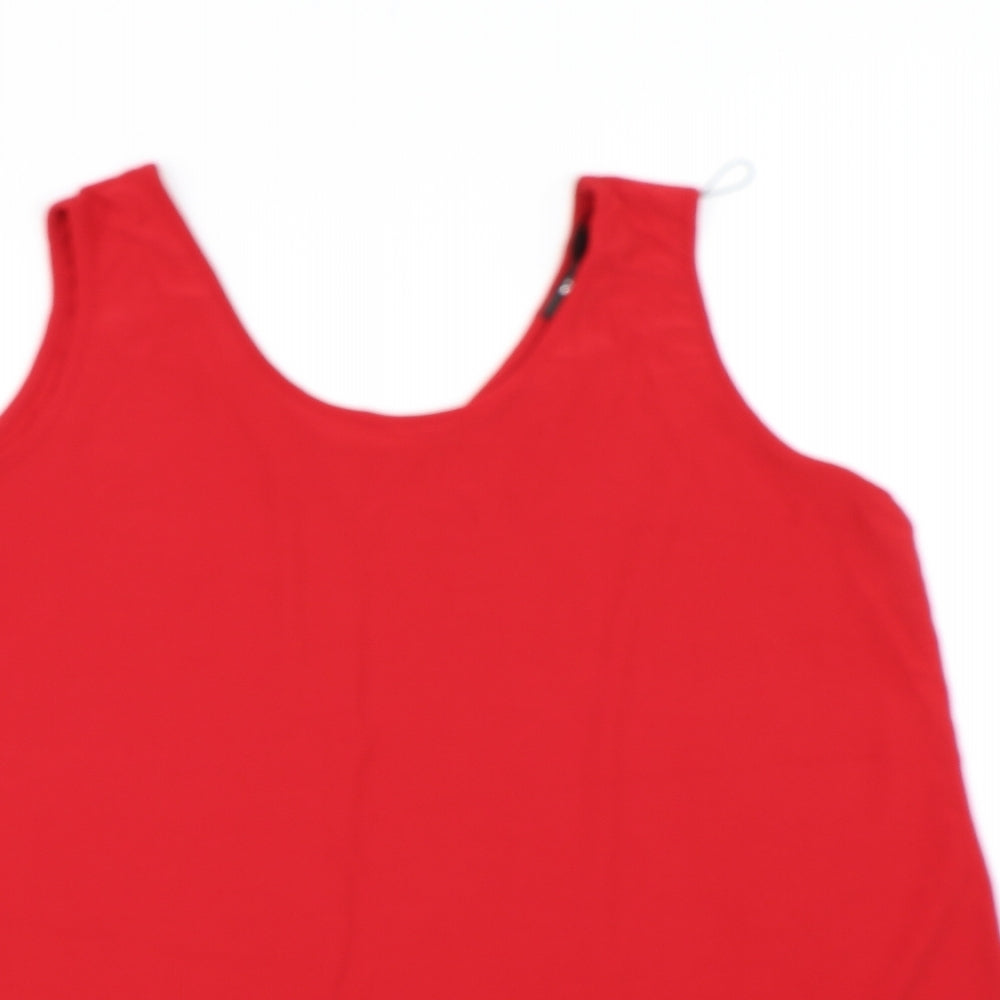 Nicole Collection Womens Red   Basic Tank Size L