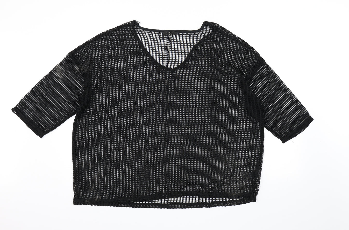 NEXT Womens Black  Knit Pullover Jumper Size 18