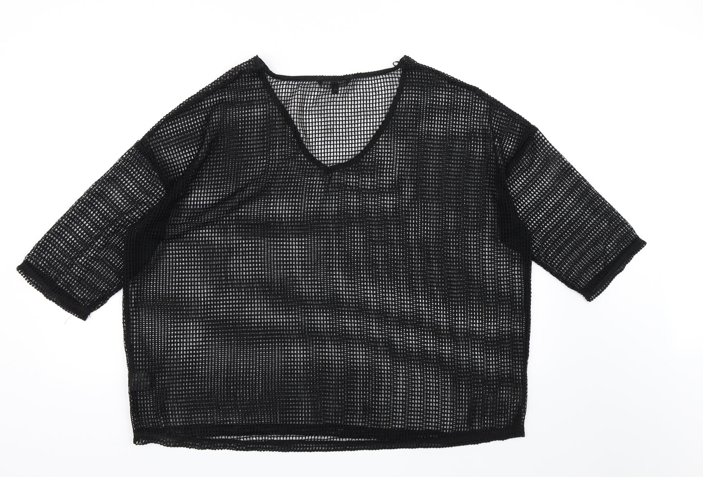 NEXT Womens Black  Knit Pullover Jumper Size 18