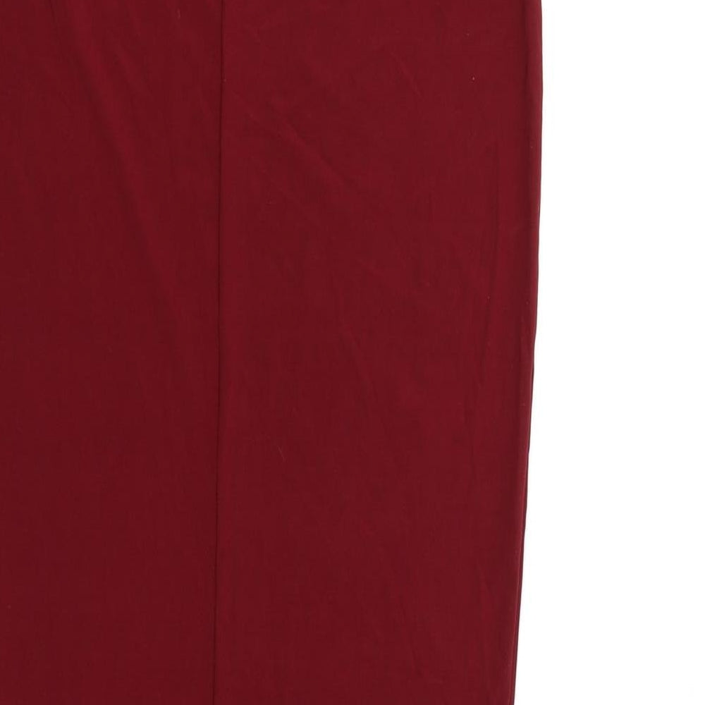 Boohoo Womens Red   A-Line Skirt Size 12