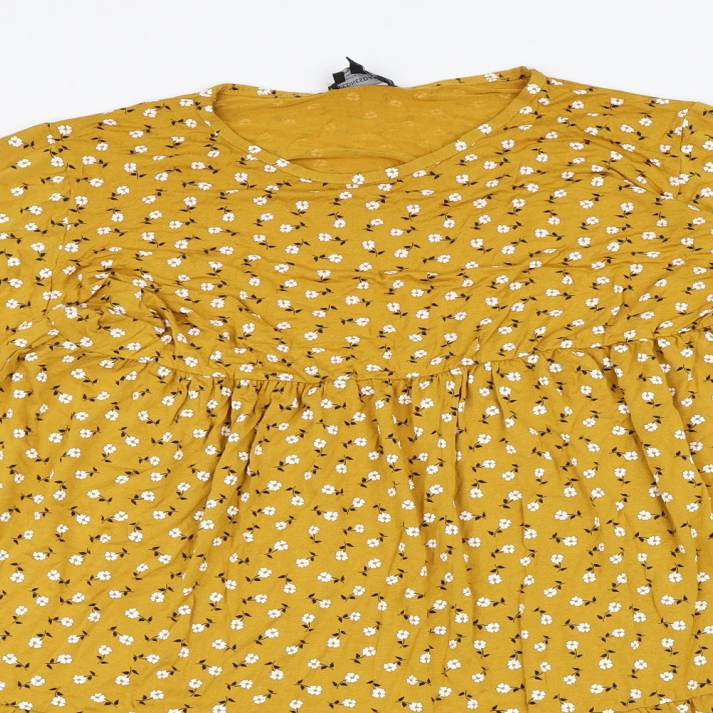Wednesdays Girl Womens Yellow Floral  A-Line  Size 20