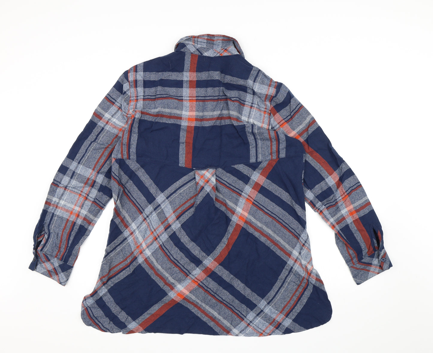 NEXT Womens Blue Check  Basic Button-Up Size 16