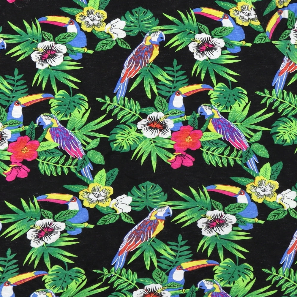 George Womens Black Floral  Basic T-Shirt Size 20