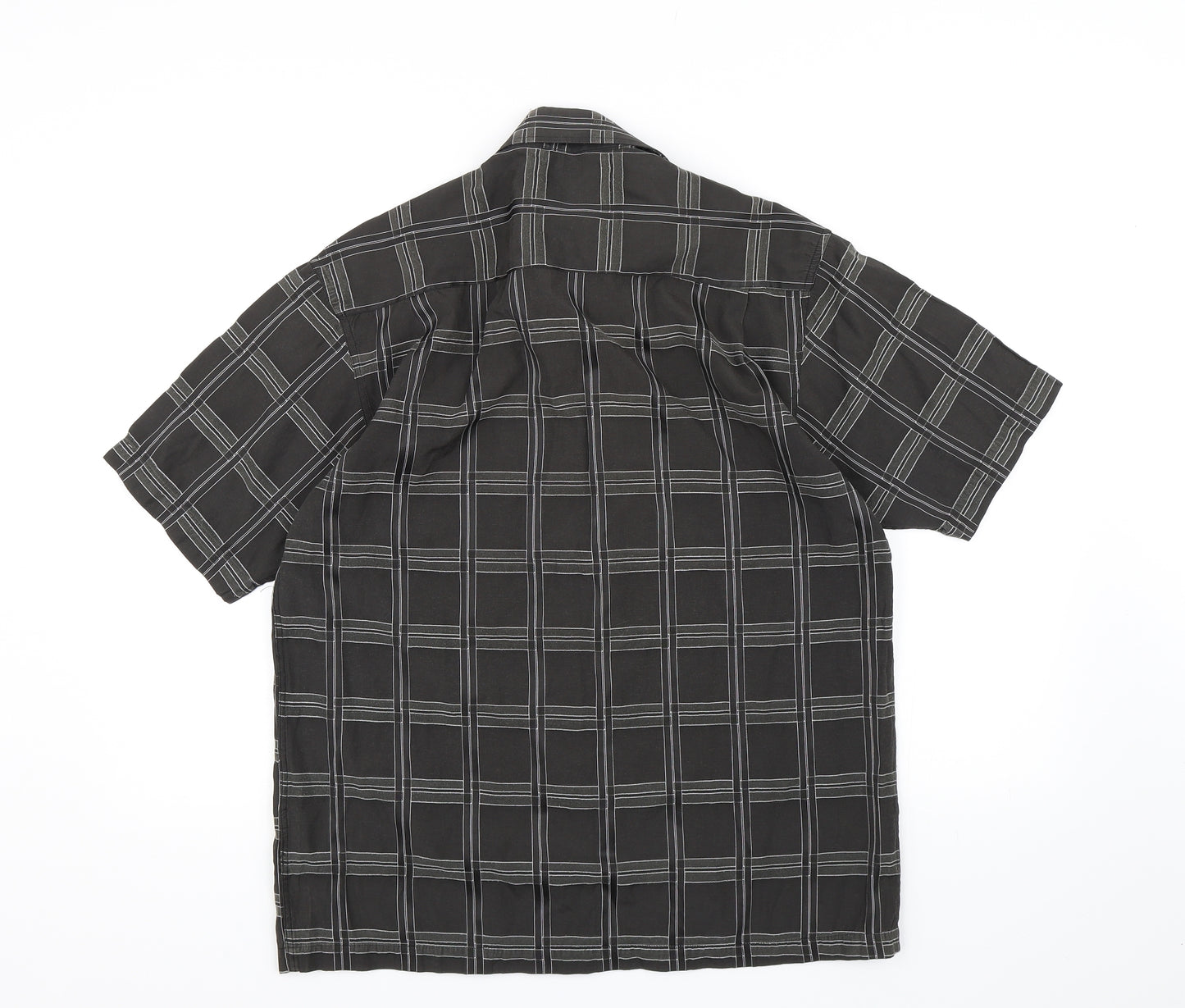 Defined Mens Green Check   Button-Up Size M