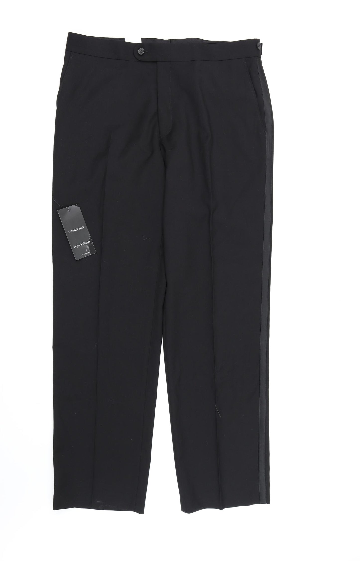 Taylor & Wright Mens Black  Rayon Dress Pants Trousers  L33 in