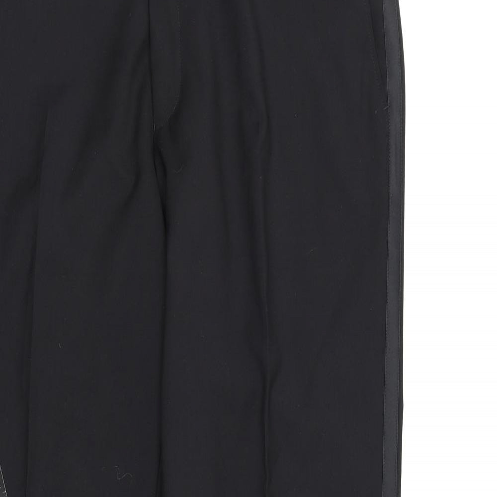 Taylor & Wright Mens Black  Rayon Dress Pants Trousers  L33 in