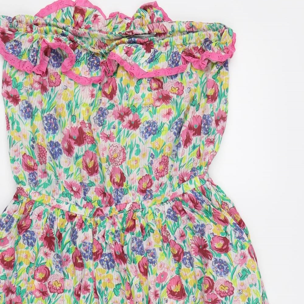 New Look Womens Multicoloured Floral  A-Line  Size 16