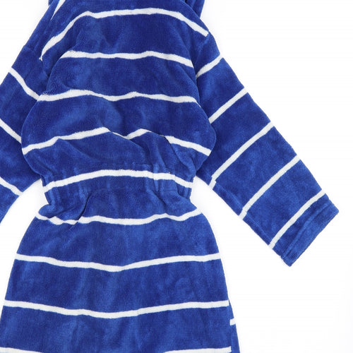 F&F Boys Black Striped Fleece  Gown Size 8-9 Years