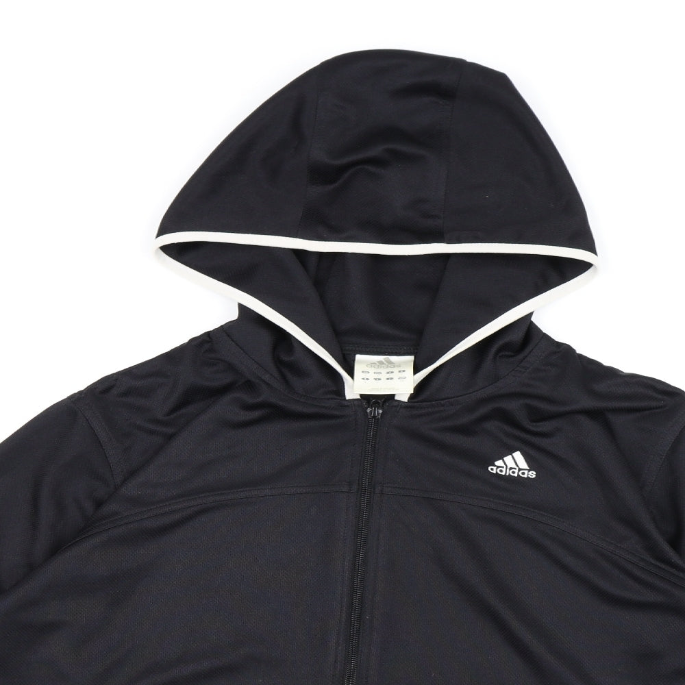 adidas Womens Black   Full Zip Hoodie Size L