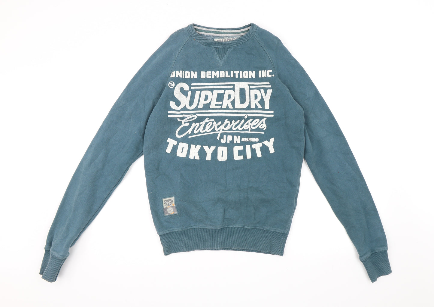 Superdry Mens Blue  Jersey Pullover Sweatshirt Size S