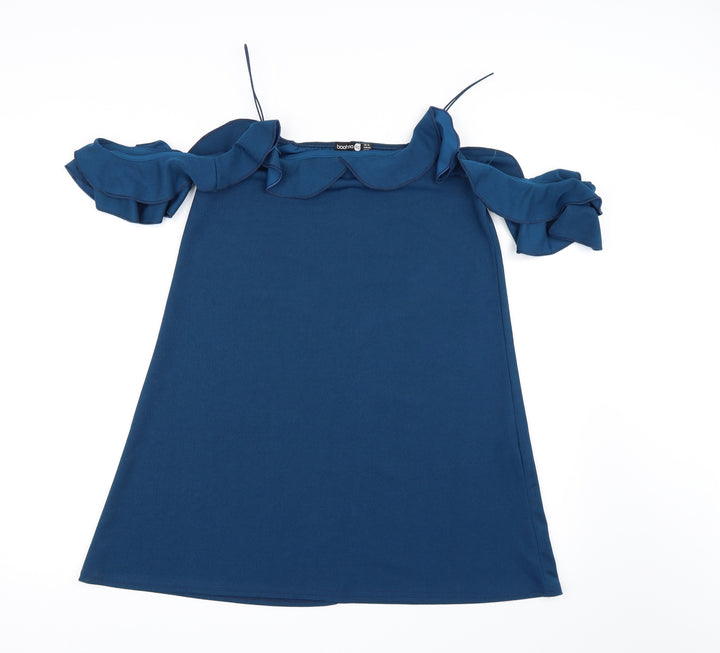 Boohoo Womens Blue   A-Line  Size 14