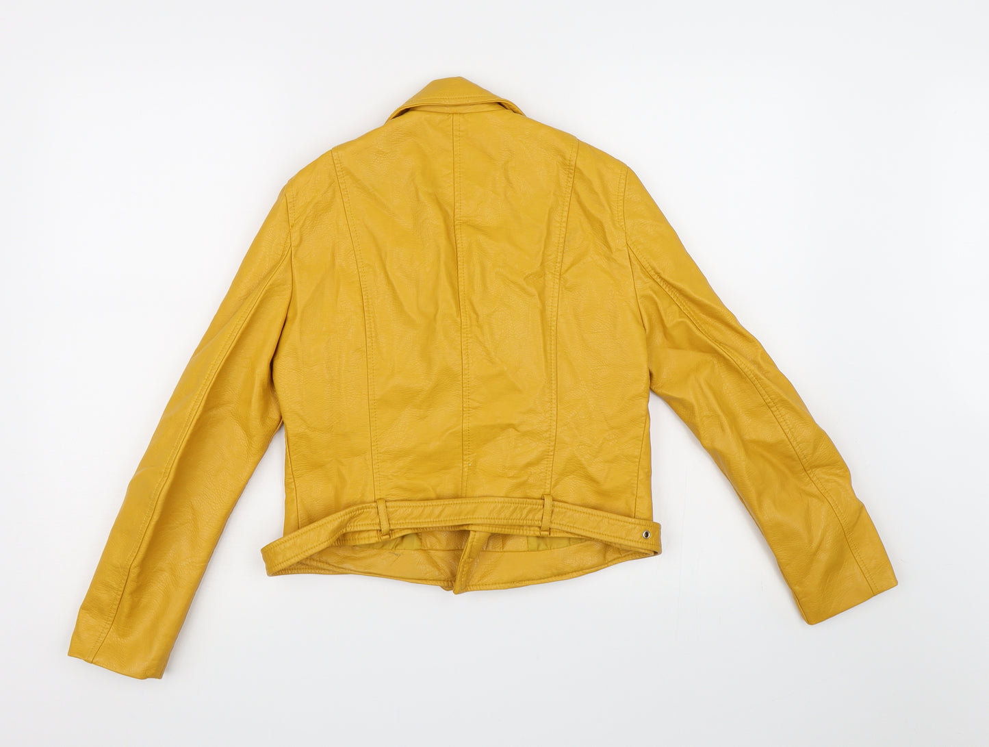 ZARA  Womens Yellow   Biker Jacket Size S