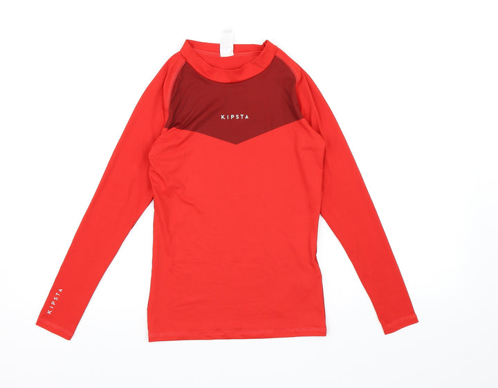 decatha Boys Red Basic T-Shirt Size 12 Years