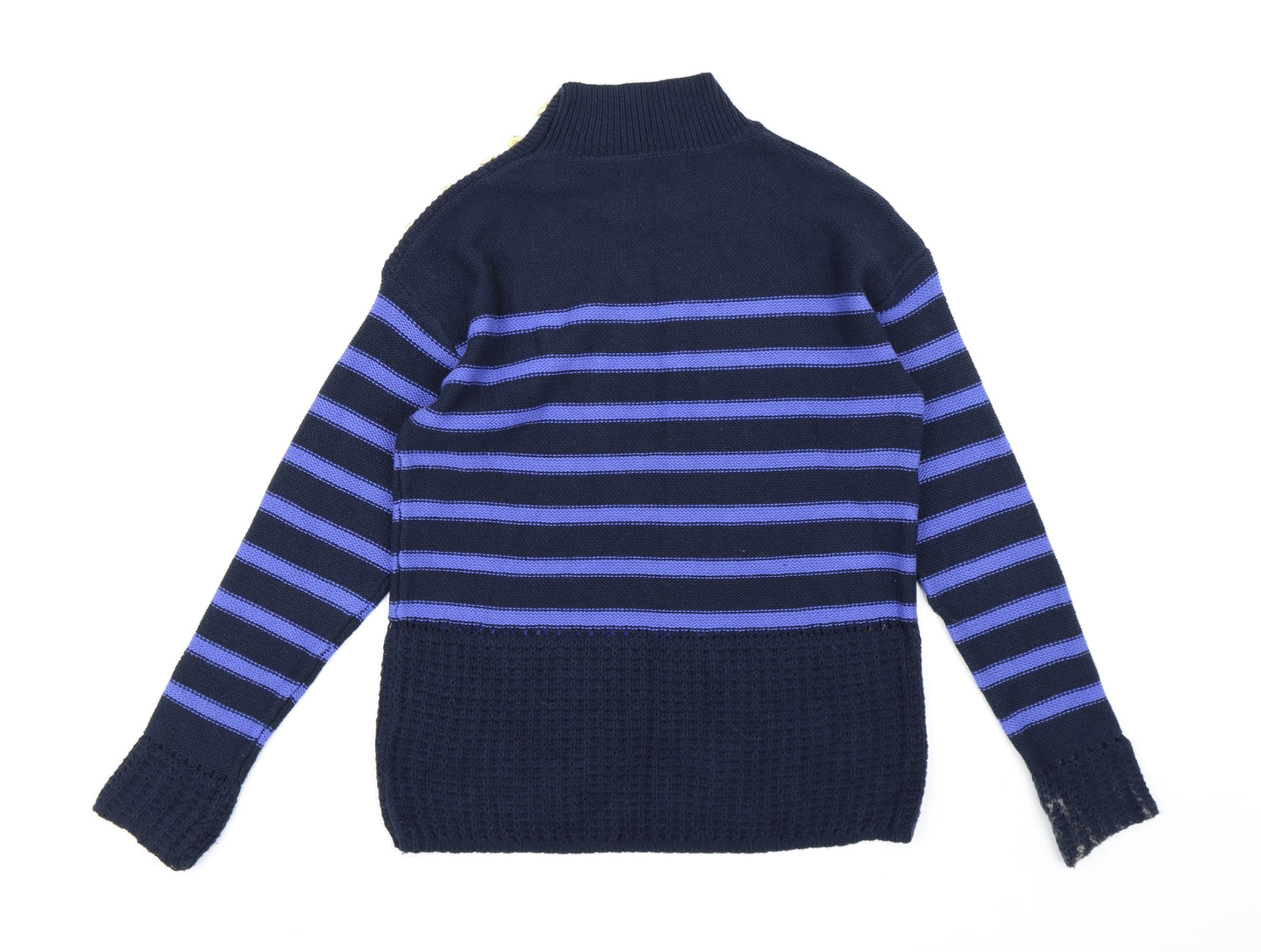 NEXT Womens Blue Striped Knit Pullover Jumper Size 8