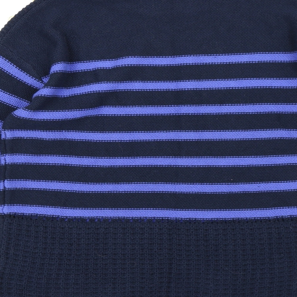 NEXT Womens Blue Striped Knit Pullover Jumper Size 8