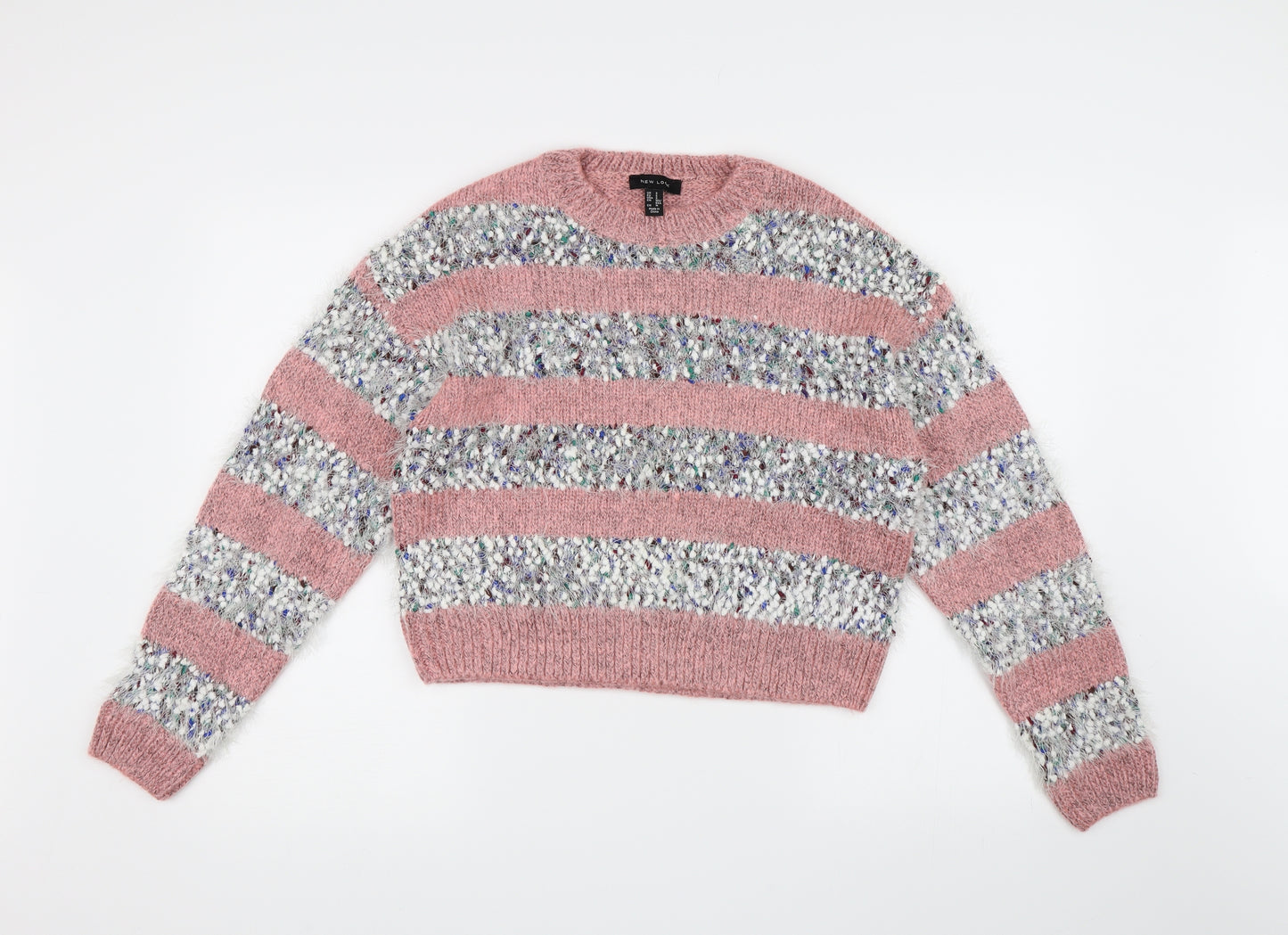 New Look Womens Pink  Knit Pullover Jumper Size S