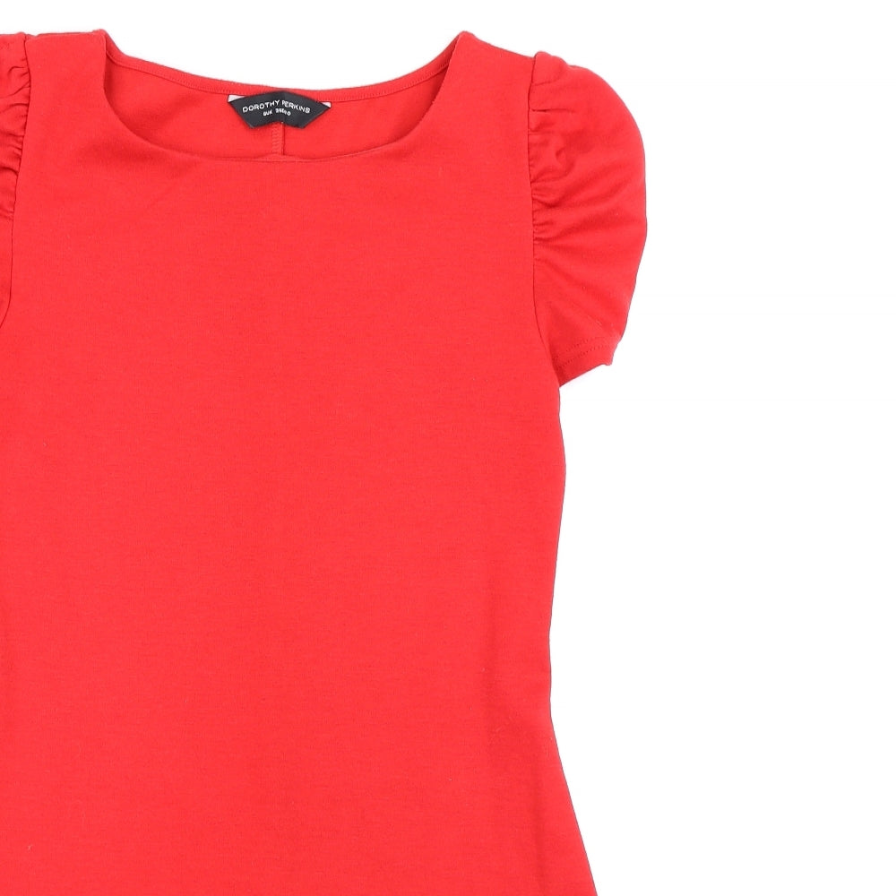 Dorothy Perkins Womens Red   T-Shirt Dress  Size 8