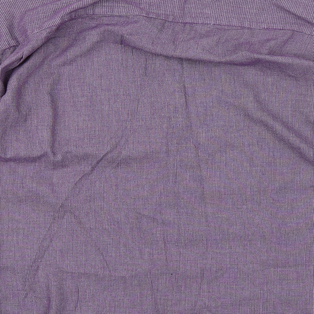 Blue Harbour Mens Purple Check   Button-Up Size 2XL