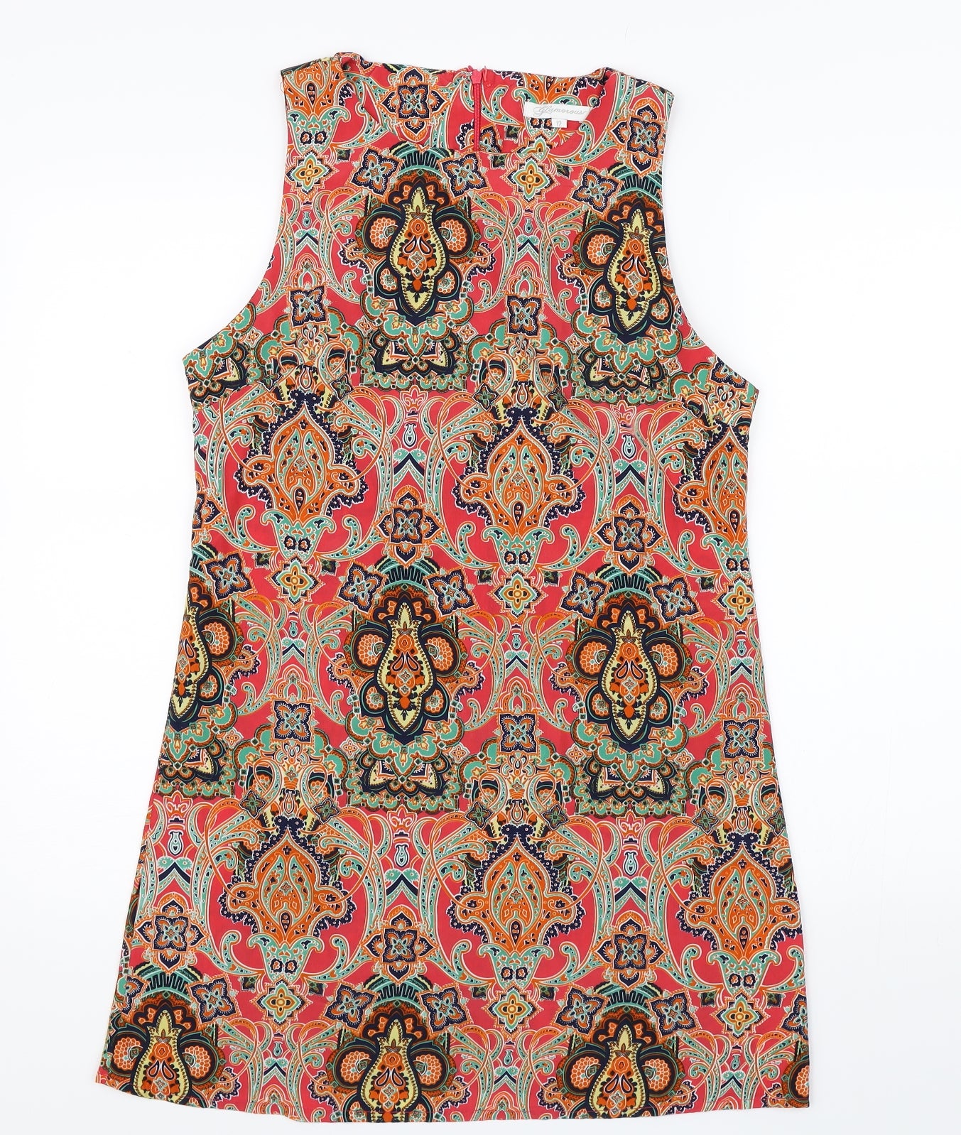 Glamorous Womens Multicoloured Paisley Chiffon A-Line  Size 12