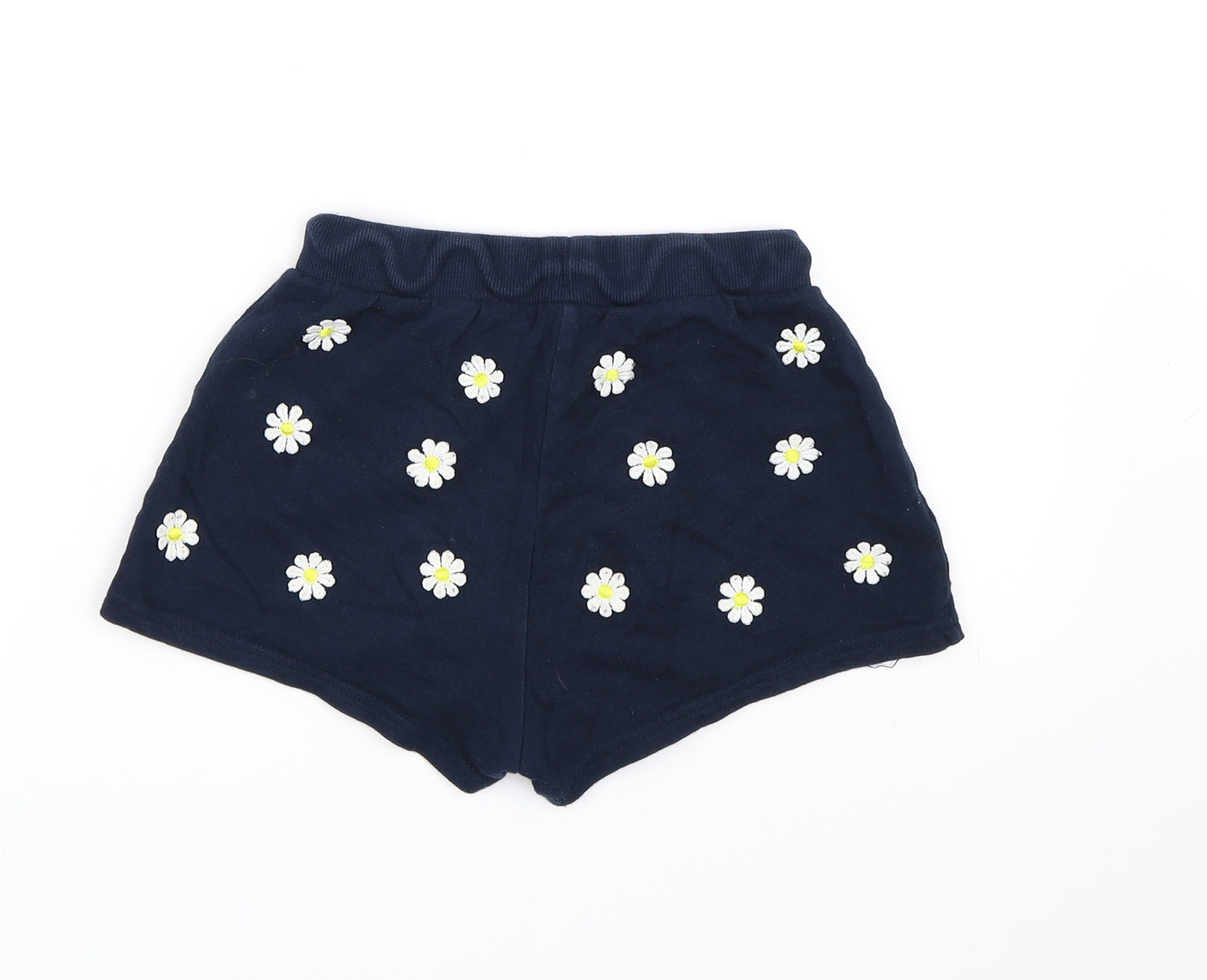 NEXT Girls Blue Floral Jersey Sweat Shorts Size 10 Years
