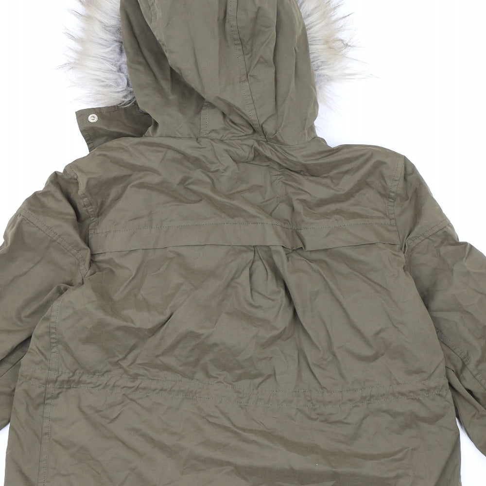 Zara Womens Green   Overcoat Coat Size S