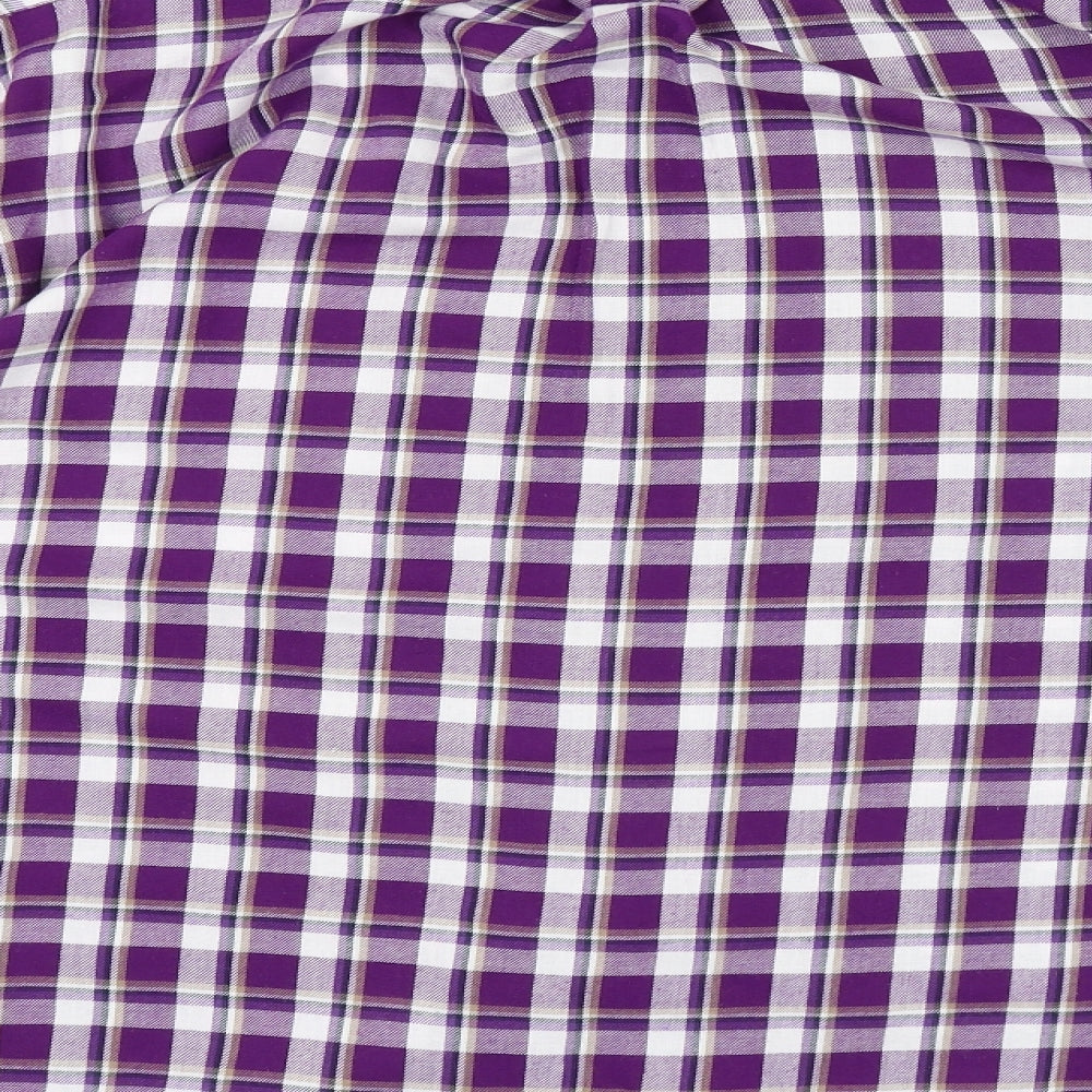 James Pringle Mens Purple Check   Button-Up Size 2XL