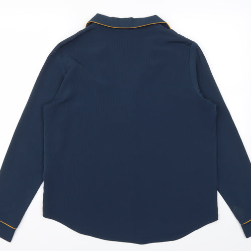 VILA Womens Blue   Basic Button-Up Size L
