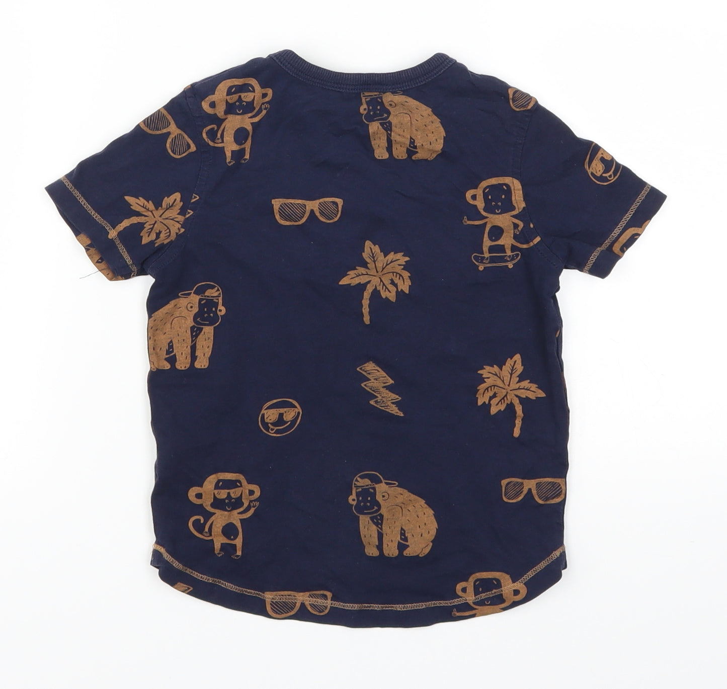 George Boys Black   Basic T-Shirt Size 2-3 Years