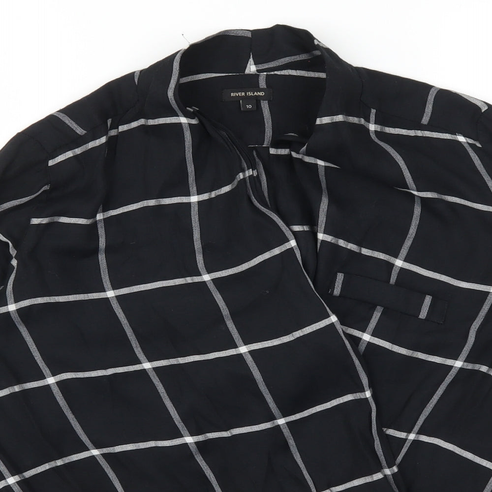 River Island Womens Black Paisley  Basic Blouse Size 10