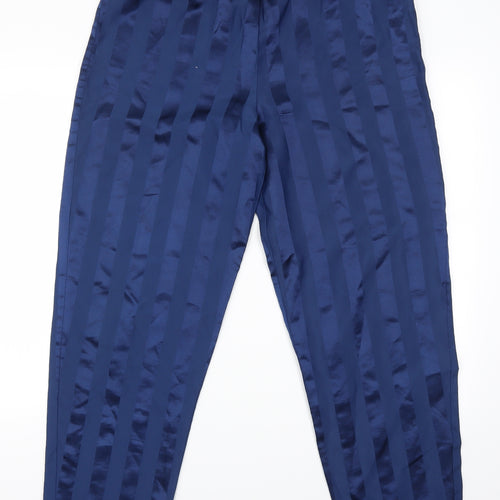 Preworn Mens Blue Striped  Jogger Trousers Size M L29 in