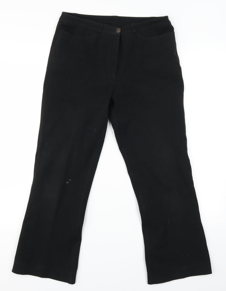 Preworn Womens Black Cropped Jeans Size 28 in L24 in